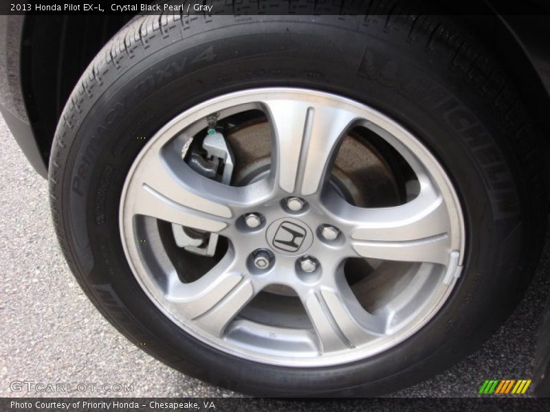 Crystal Black Pearl / Gray 2013 Honda Pilot EX-L
