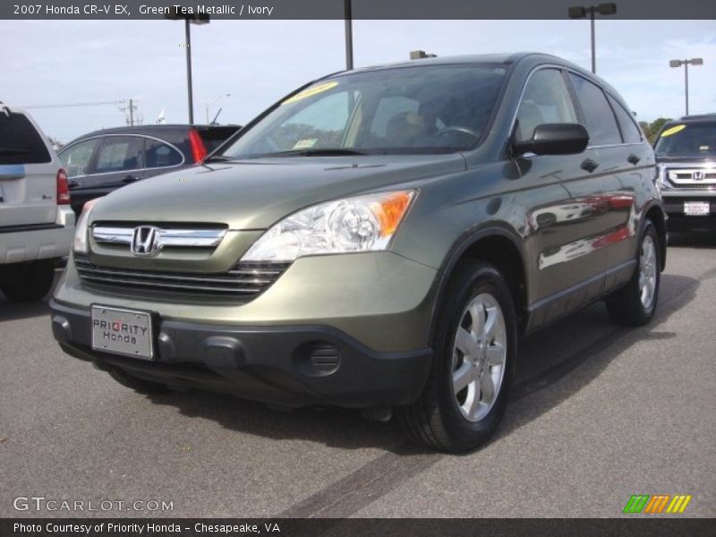 Green Tea Metallic / Ivory 2007 Honda CR-V EX