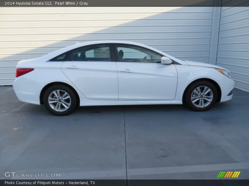 Pearl White / Gray 2014 Hyundai Sonata GLS