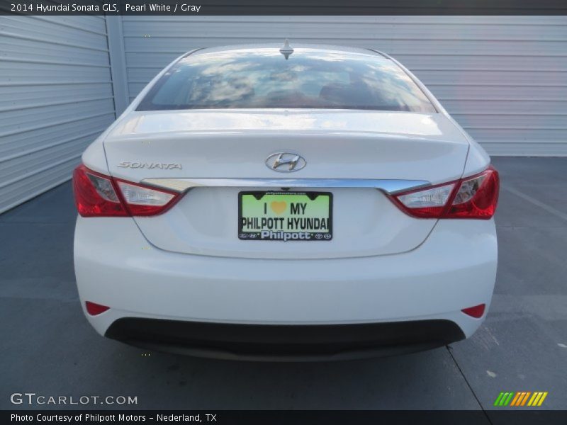 Pearl White / Gray 2014 Hyundai Sonata GLS