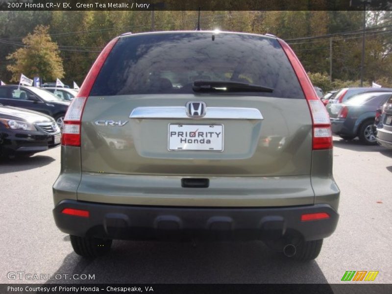 Green Tea Metallic / Ivory 2007 Honda CR-V EX