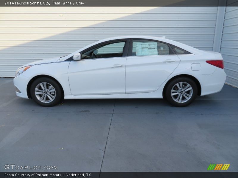 Pearl White / Gray 2014 Hyundai Sonata GLS
