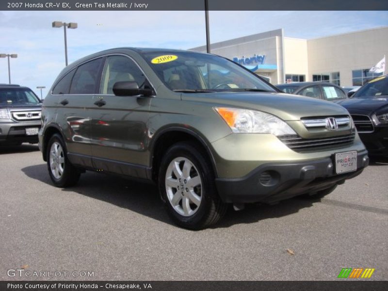 Green Tea Metallic / Ivory 2007 Honda CR-V EX