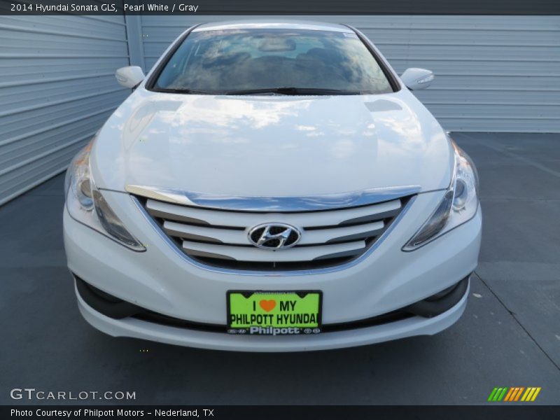 Pearl White / Gray 2014 Hyundai Sonata GLS