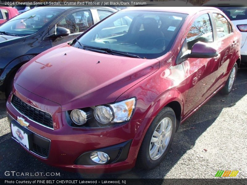 Crystal Red Tintcoat / Jet Black/Dark Titanium 2014 Chevrolet Sonic LT Sedan
