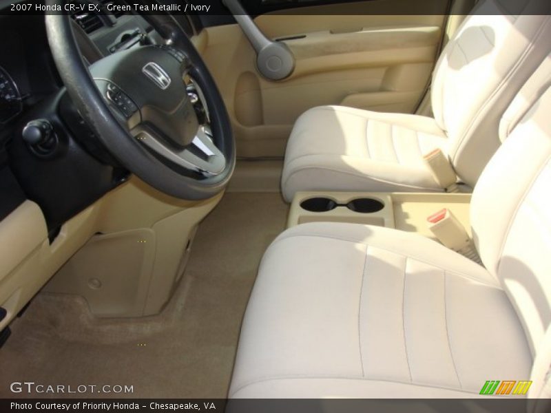 Green Tea Metallic / Ivory 2007 Honda CR-V EX