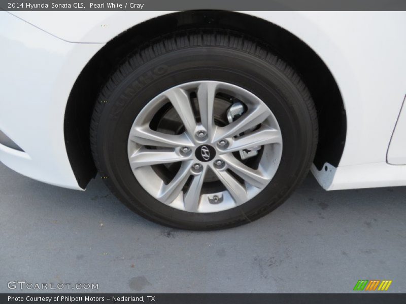 Pearl White / Gray 2014 Hyundai Sonata GLS