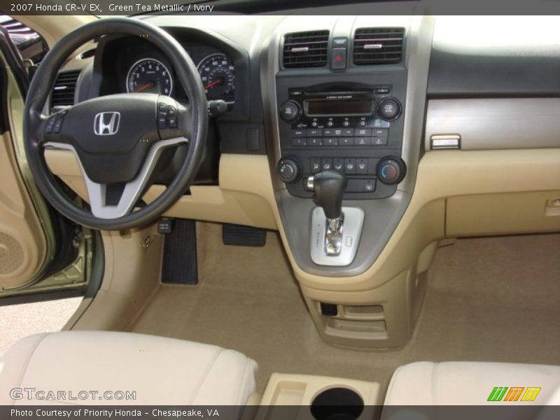 Green Tea Metallic / Ivory 2007 Honda CR-V EX