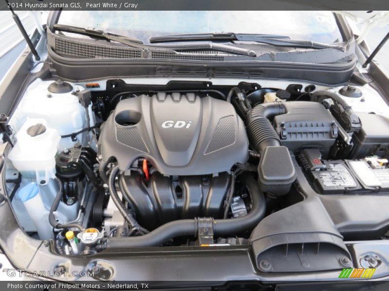 Pearl White / Gray 2014 Hyundai Sonata GLS