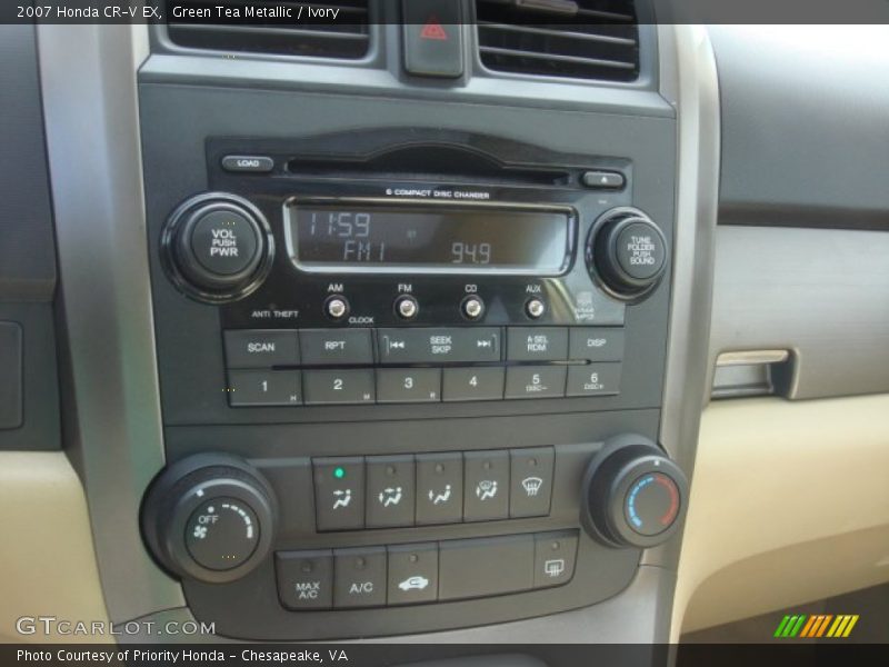 Green Tea Metallic / Ivory 2007 Honda CR-V EX