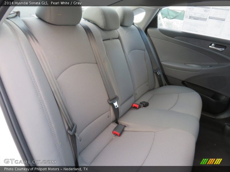 Pearl White / Gray 2014 Hyundai Sonata GLS