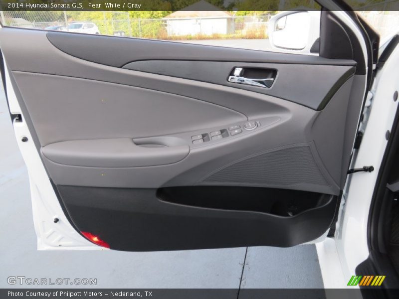 Pearl White / Gray 2014 Hyundai Sonata GLS