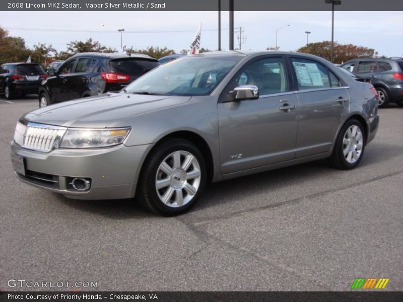 Vapor Silver Metallic / Sand 2008 Lincoln MKZ Sedan