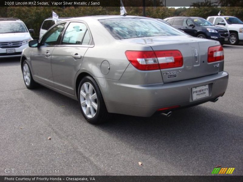 Vapor Silver Metallic / Sand 2008 Lincoln MKZ Sedan