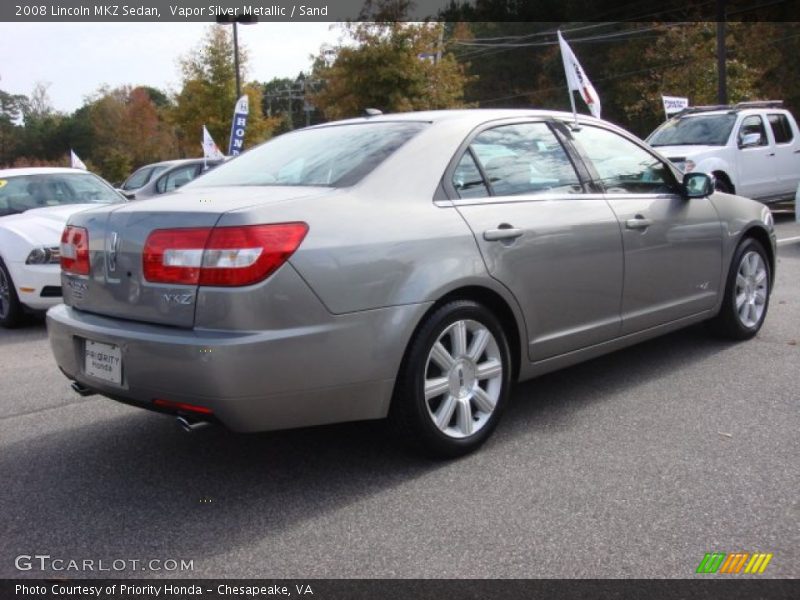 Vapor Silver Metallic / Sand 2008 Lincoln MKZ Sedan