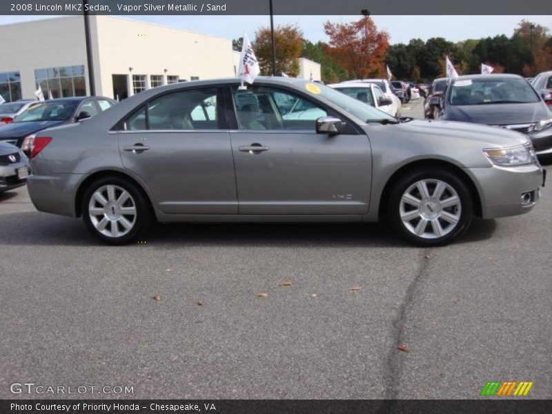 Vapor Silver Metallic / Sand 2008 Lincoln MKZ Sedan