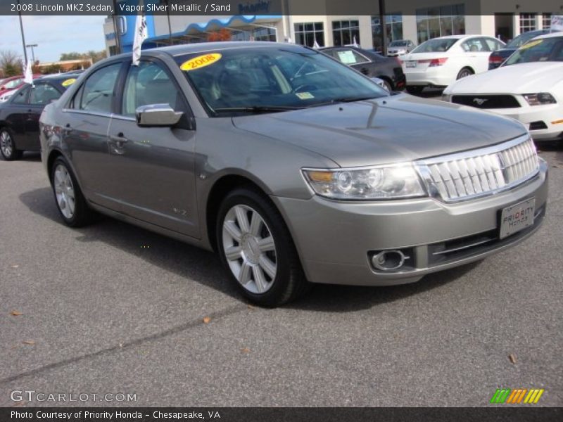 Vapor Silver Metallic / Sand 2008 Lincoln MKZ Sedan