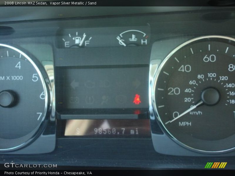 Vapor Silver Metallic / Sand 2008 Lincoln MKZ Sedan