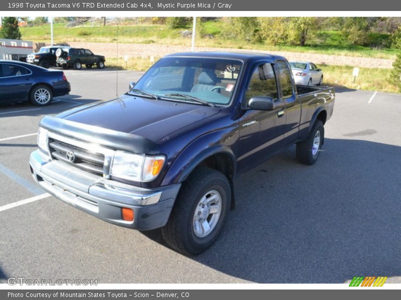 Mystic Purple Mica / Gray 1998 Toyota Tacoma V6 TRD Extended Cab 4x4