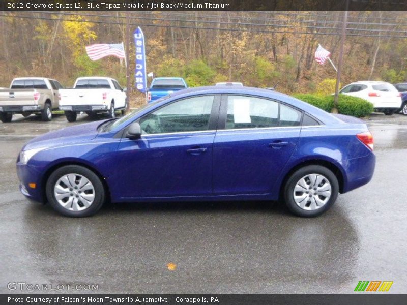 Blue Topaz Metallic / Jet Black/Medium Titanium 2012 Chevrolet Cruze LS