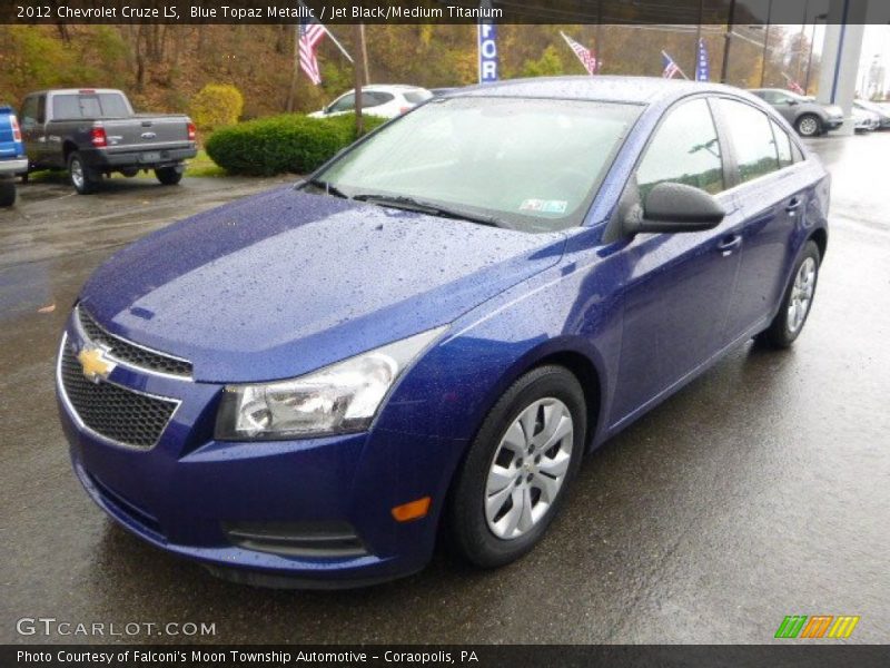 Blue Topaz Metallic / Jet Black/Medium Titanium 2012 Chevrolet Cruze LS