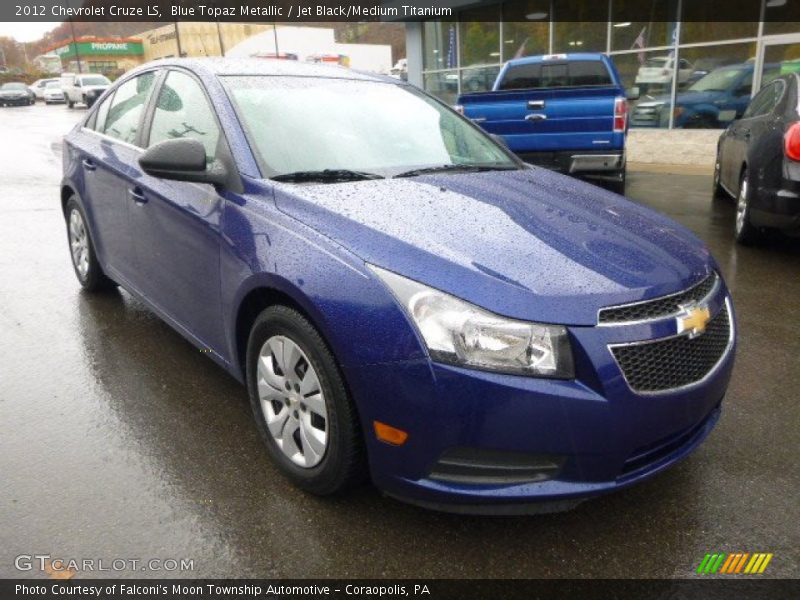 Blue Topaz Metallic / Jet Black/Medium Titanium 2012 Chevrolet Cruze LS