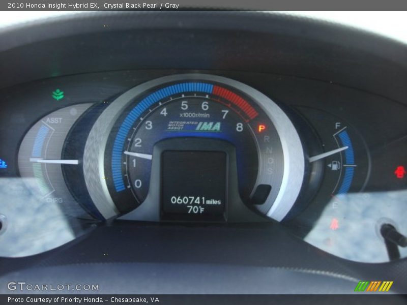 Crystal Black Pearl / Gray 2010 Honda Insight Hybrid EX