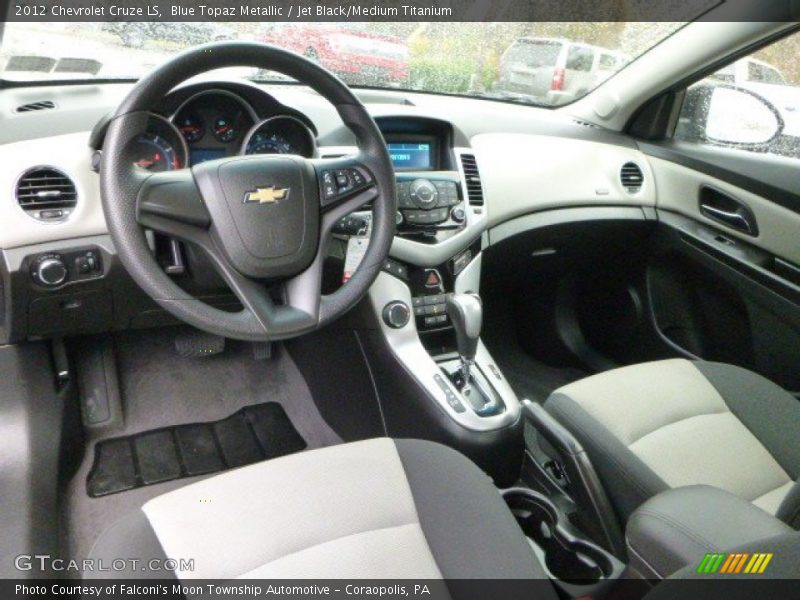 Blue Topaz Metallic / Jet Black/Medium Titanium 2012 Chevrolet Cruze LS
