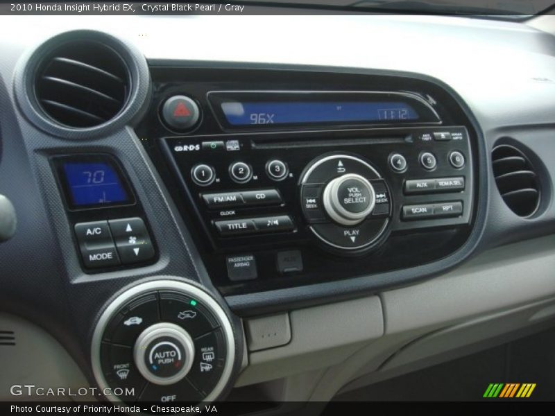 Crystal Black Pearl / Gray 2010 Honda Insight Hybrid EX