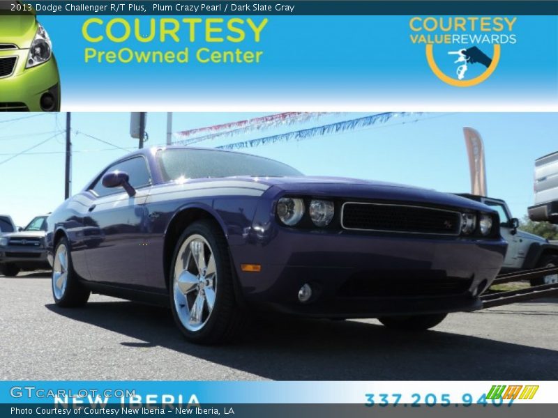 Plum Crazy Pearl / Dark Slate Gray 2013 Dodge Challenger R/T Plus