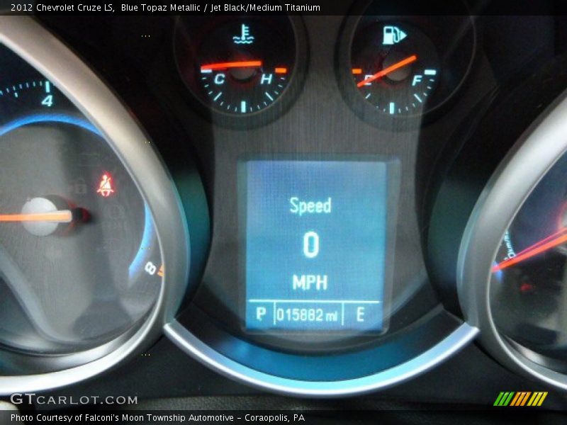 Blue Topaz Metallic / Jet Black/Medium Titanium 2012 Chevrolet Cruze LS