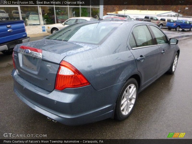 Steel Blue Metallic / Charcoal Black 2012 Ford Fusion SEL