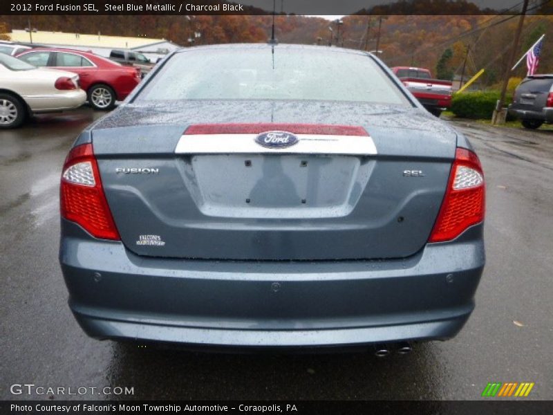 Steel Blue Metallic / Charcoal Black 2012 Ford Fusion SEL