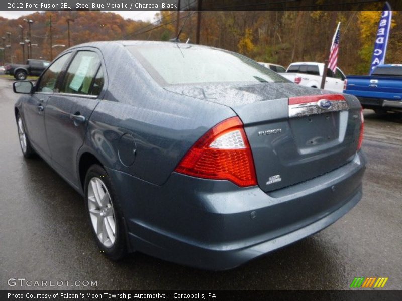 Steel Blue Metallic / Charcoal Black 2012 Ford Fusion SEL