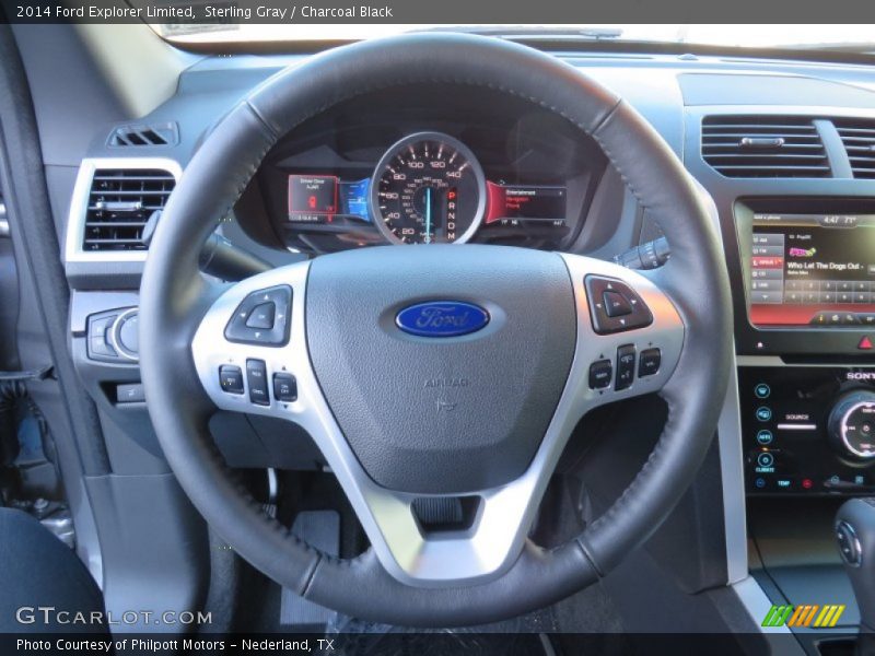 Sterling Gray / Charcoal Black 2014 Ford Explorer Limited