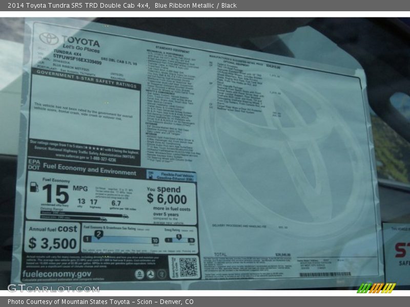 Blue Ribbon Metallic / Black 2014 Toyota Tundra SR5 TRD Double Cab 4x4