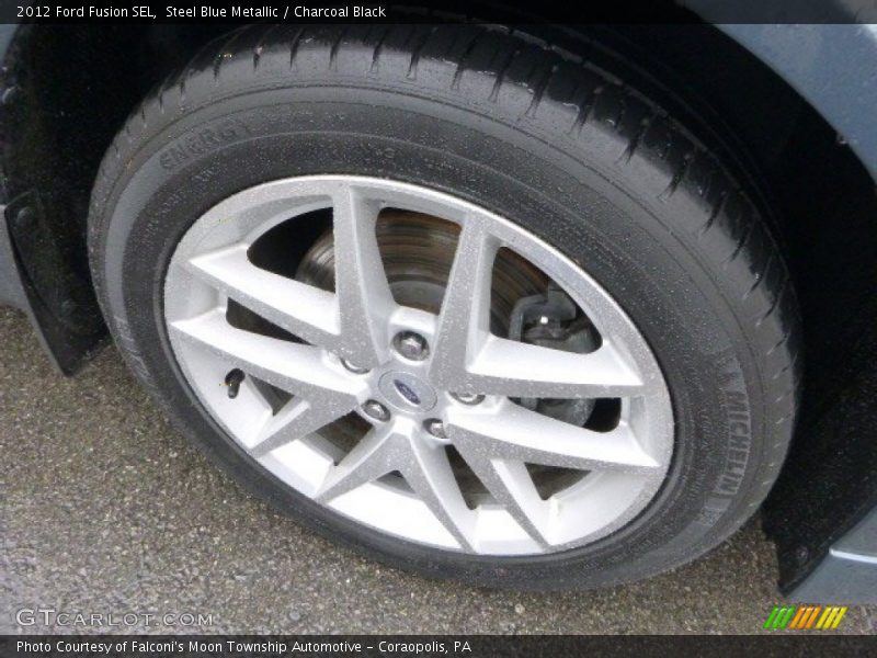 Steel Blue Metallic / Charcoal Black 2012 Ford Fusion SEL
