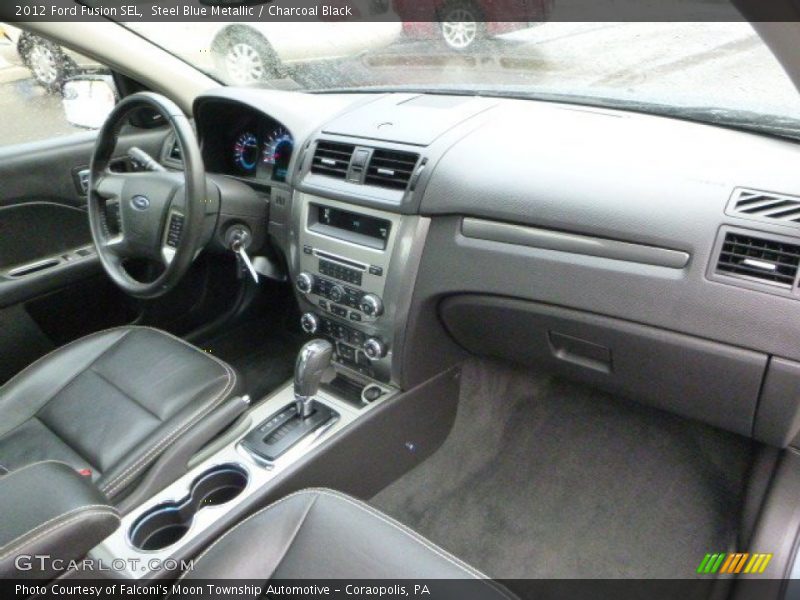 Steel Blue Metallic / Charcoal Black 2012 Ford Fusion SEL