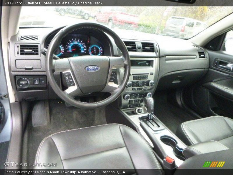 Steel Blue Metallic / Charcoal Black 2012 Ford Fusion SEL