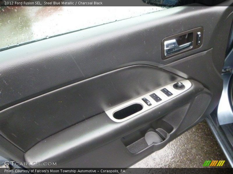 Steel Blue Metallic / Charcoal Black 2012 Ford Fusion SEL