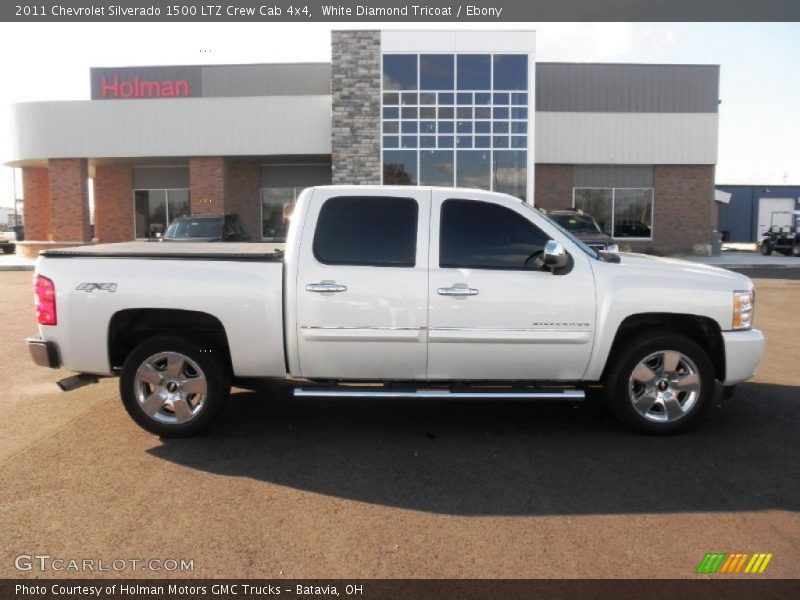 White Diamond Tricoat / Ebony 2011 Chevrolet Silverado 1500 LTZ Crew Cab 4x4