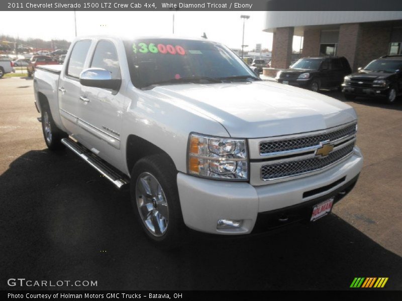 White Diamond Tricoat / Ebony 2011 Chevrolet Silverado 1500 LTZ Crew Cab 4x4