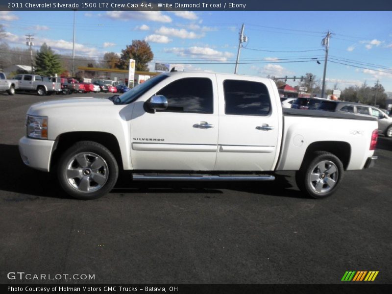 White Diamond Tricoat / Ebony 2011 Chevrolet Silverado 1500 LTZ Crew Cab 4x4