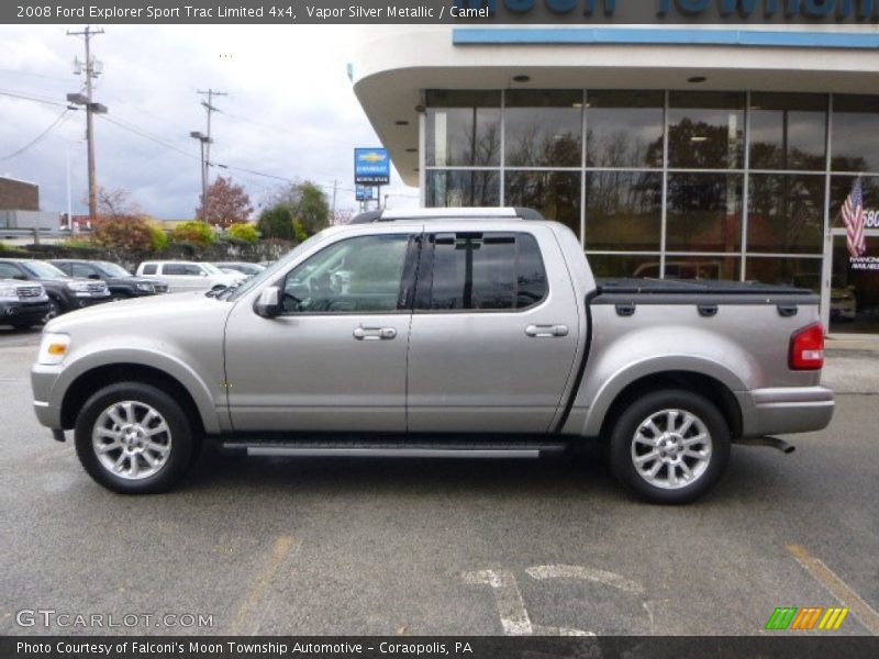 Vapor Silver Metallic / Camel 2008 Ford Explorer Sport Trac Limited 4x4