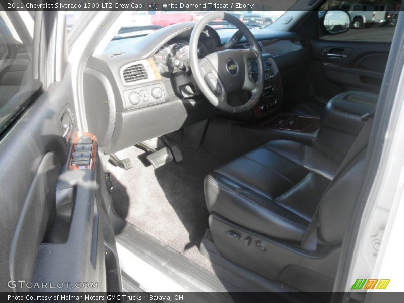 White Diamond Tricoat / Ebony 2011 Chevrolet Silverado 1500 LTZ Crew Cab 4x4