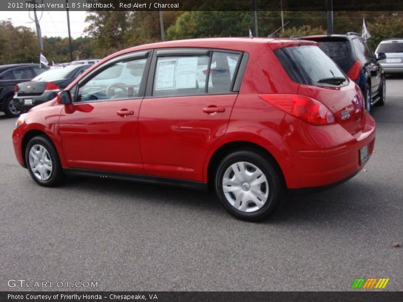Red Alert / Charcoal 2012 Nissan Versa 1.8 S Hatchback