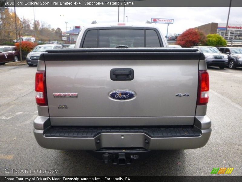 Vapor Silver Metallic / Camel 2008 Ford Explorer Sport Trac Limited 4x4