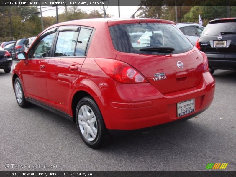 Red Alert / Charcoal 2012 Nissan Versa 1.8 S Hatchback
