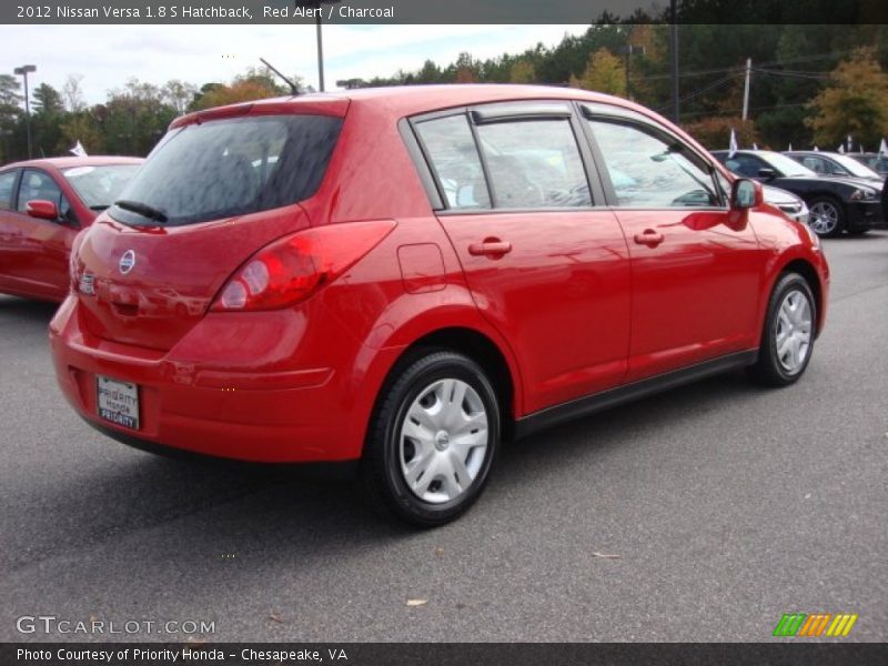 Red Alert / Charcoal 2012 Nissan Versa 1.8 S Hatchback