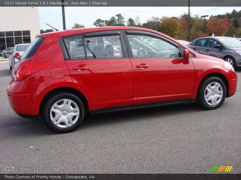 Red Alert / Charcoal 2012 Nissan Versa 1.8 S Hatchback